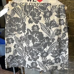 Ann Taylor Loft stretch Black and White Patterned Women's Skirt